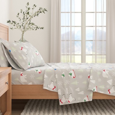 100% Cotton Lodge Printed Flannel Sheet Set - Great Bay Home