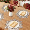 REGALWOVEN Set of 6 Snowflake Shape Placemats, Kitchen Table Mat, Seasonal Holiday Christmas Place Mats for Party Dining Table - 2 of 4