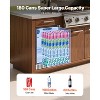 VEVOR 24-Inch Indoor/Outdoor Beverage Refrigerator, 150 QT Freestanding or Undercounter Beverage Fridge, 180 Cans Built-in Beer Fridge, Black&Silver - 3 of 4
