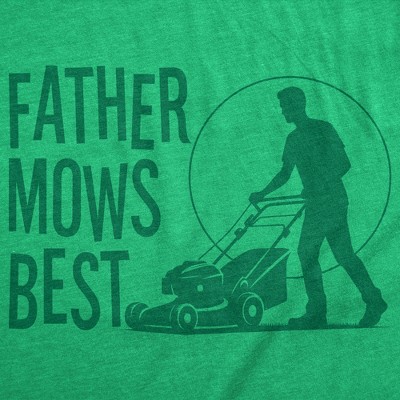 Мужские футболки Crazy Dog T-Shirts, Inc. Mens Funny T Shirts Father Mows Best Sarcastic Fathers Day Lawn Mower Graphic Novelty Tee for Men - Crazy Dog Men's T Shirt Gift for Dad Green L — фото 2