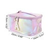 Unique Bargains Women's Square Letter A Makeup Bag Purple 1 Pc - 3 of 3