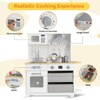 Play Kitchen for Kids, Wooden Kids Play Kitchen Playset Chef Pretend Play Set for Toddlers Boys Gift Ages 3+ - 3 of 4