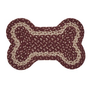 Burgundy Tan Indoor/Outdoor Small Bone Rug 11.5x17.5 - 1 of 4