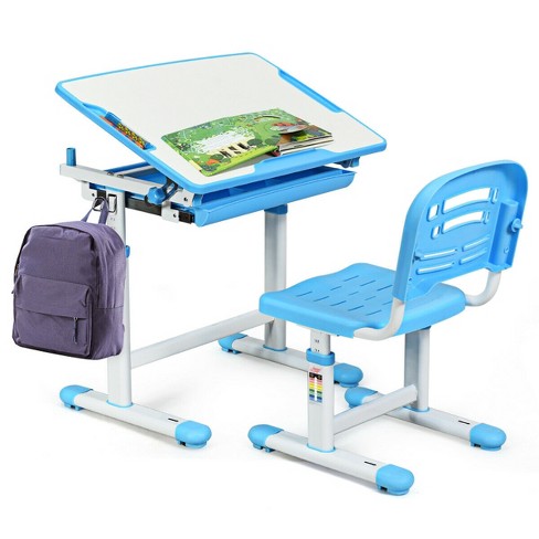 Height Adjustable Kids Study Desk and Chair Set