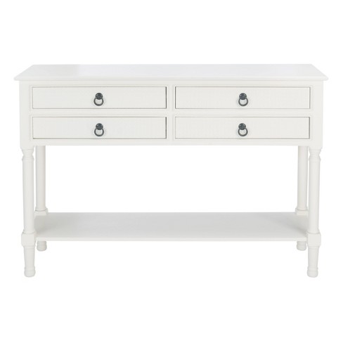 Haines 4 Drawers Console Table White, White Console Table With Drawers Target