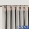 Awesome Home  Chenille Blackout Back Tab Curtains Pair, 52"X96" , Light Brown - 4 of 4