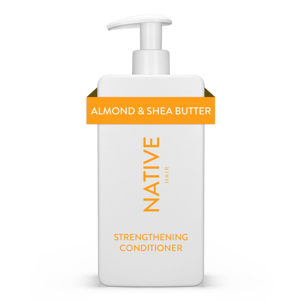 Photos - Hair Product Native Almond & Shea butter Strengthening Vegan Conditioner Sulfate, Paraben and Silicone Free - 16.5 fl oz 