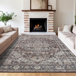 Carpet, decorative carpet, vintage distressed indoor carpet, easy to clean, used for living rooms - 1 of 4