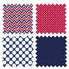 Bacati - MixNMatch Navy/Red Laundry Hamper with Wooden Frame - 4 of 4