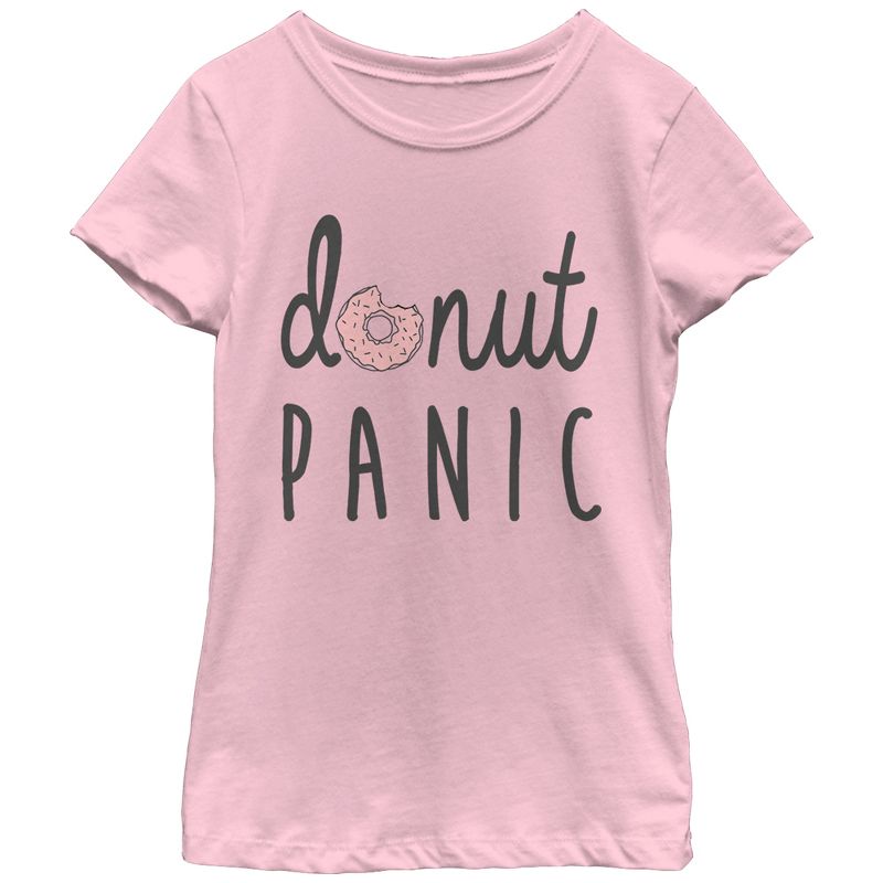 Girl's CHIN UP Donut Panic T-Shirt, 1 of 4