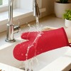 REGALWOVEN Soft Heat Resistant and Waterproof Silicone Oven Mitts, Flexible Gripping for Baking, Kitchen Mitts Set of 2 - 4 of 4