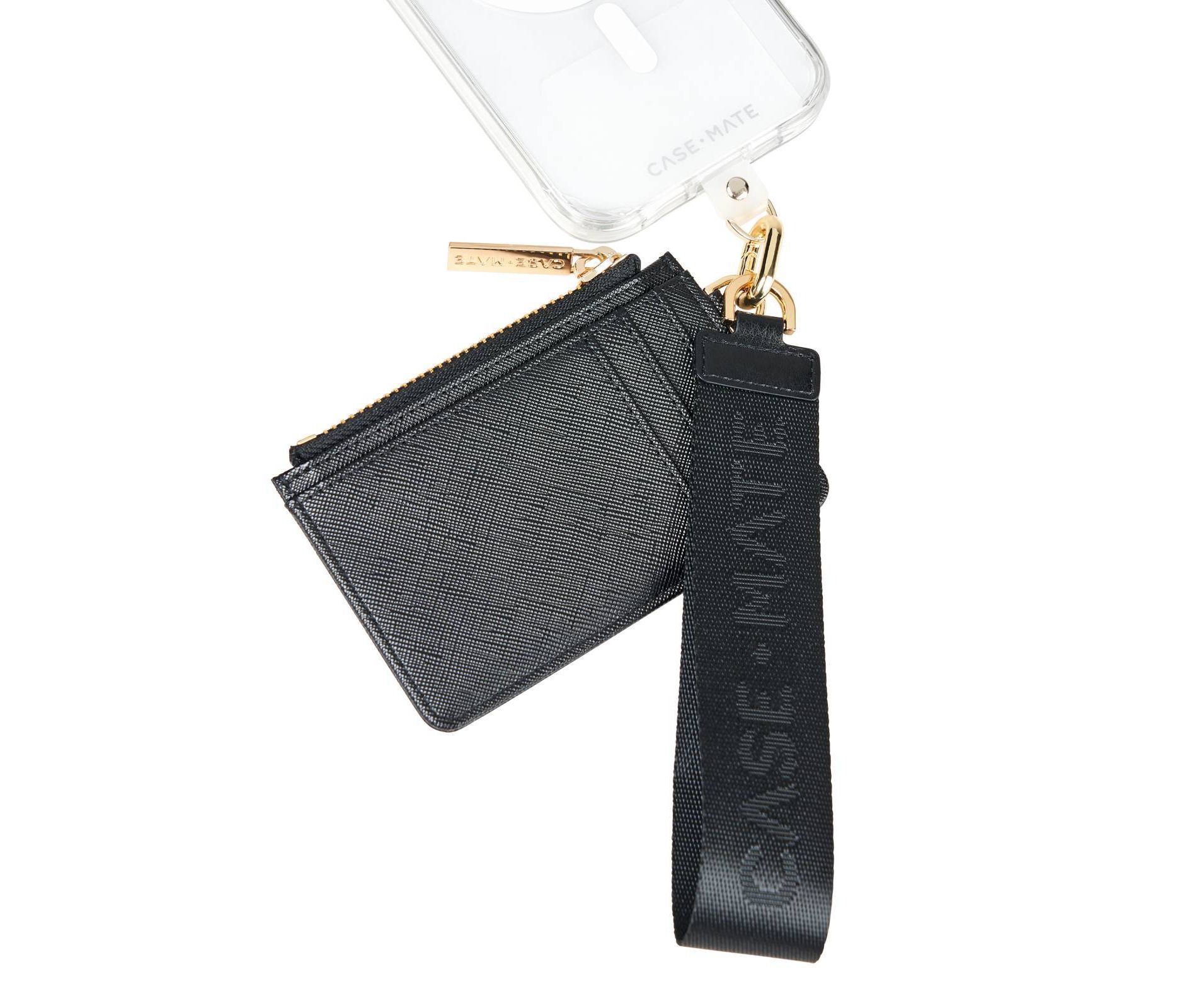 Case-Mate Phone Strap - Essential Wallet Black: Android & iPhone Compatibility, Nylon