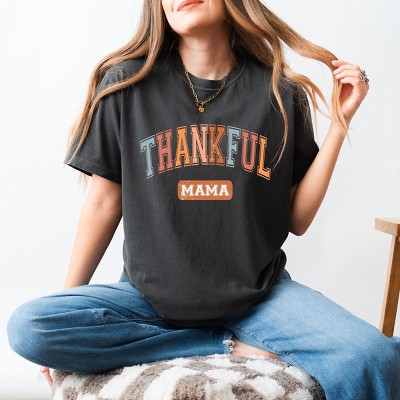 Simply Sage Market Varsity Thankful Mama Garment Dyed Tee