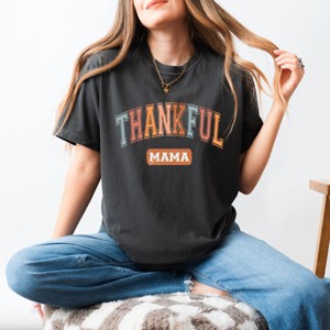 Simply Sage Market Varsity Thankful Mama Garment Dyed Tee - 1 of 4