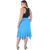 Plus Size Knee-Length Elastic Waistband And A Handkerchief Hemline Skirt - 2 of 4