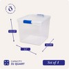 Homz Secure Latch Large Clear Stackable Storage Container Bin, 31 Quart, 4 Count - 4 of 4