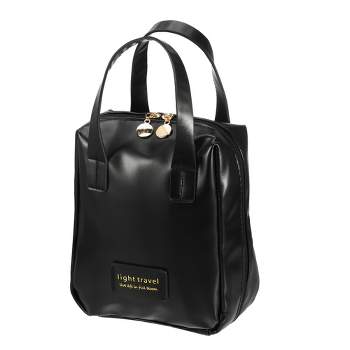 Unique Bargains Travel Portable Large Capacity Makeup Bag Beige : Target
