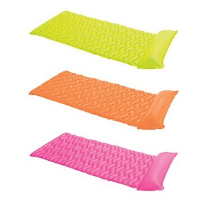 Intex Tote-N-Float Wave Inflatable Air Mat, 90-Inch X 34-Inch, 1-Piece (Color May Vary) - 1 of 1
