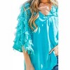 Women's Feather Detailed 3/4 Sleeve Slub Top - And The Why - 2 of 2