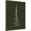 Amanti Art Minimalist Evergreen Trees Sketch 1 Green by The Creative Bunch Studio Canvas Art Framed - 2 of 4