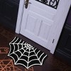 Racxily 15.7 x 23.6 Inch Halloween Decor Spider Web Bath Mat for Bathroom, Gothic Cute Halloween Decoration Black White Half Circle Bath Mat - 2 of 4