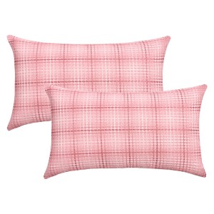REGALWOVEN Plaid Decorative Check Soft Throw Pillow Covers  2 Pcs - 1 of 4