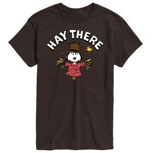 Men's - Peanuts - Snoopy Scarecrow Hay There Short Sleeve Graphic T-Shirt - 1 of 4