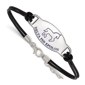Black Bow Jewelry Sterling Silver Delta Phi Epsilon Greek Life Strand Bracelet 7 Inch - 1 of 2