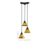 Toltec Lighting Europa 3 - Light Pendant in  Matte Black with 7" Firré Saturn Shade - 2 of 2