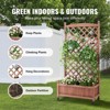 VEVOR 2PCS Raised Garden Bed with Trellis, 60"x13"x61.4" Outdoor Raised Wood Planters with Drainage Holes, Free-Standing Trellis Planter Box, Walnut - 4 of 4