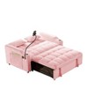 Ridstar Modern Multifunctional Folding Sofa Bed with USB Port, Ashtray and Swivel Phone Holder For Living Room & Bedroom-Pink - 2 of 4