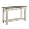 Sofa Table with 2 Drawers and Lower Shelf, Wooden Living Room Console Table - 3 of 4