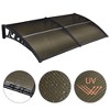Yescom 38"X78" Window Awning Door Canopy Polycarbonate Anti-UV30+ Cover Outdoor Rain Snow Protection Patio White Board - 3 of 4