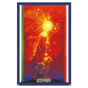 Trends International Star Wars: Return of the Jedi - Droid Celebration Framed Wall Poster Prints - 1 of 4