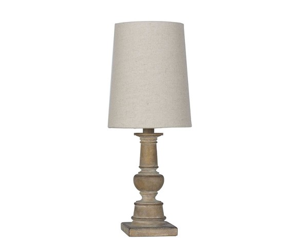 Accent Table Lamp with Turned Base Wood (Includes Energy Efficient Light Bulb) - Mastercraft International