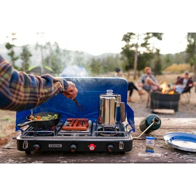 Stainless Steel 3-Burner Portable Gas Camping Stove