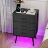 KTMBDW Set of 2 Mid Century Nightstand with Charging Station, End Table Modern Side Table with Fabric Drawer for Home Bedroom Living Room - 3 of 4