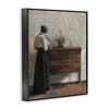 Stupell Industries Classic Woman In Dress Reading Black Framed Giclee Art - 3 of 4
