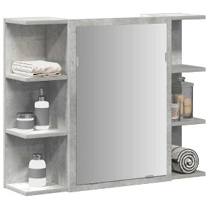 vidaXL Mirror Cabinet Concrete grey Engineered wood Medium Wall mounting - 1 of 4