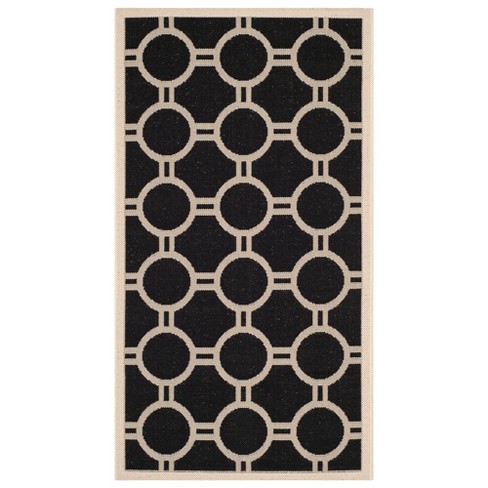 2'7 X 5' Santorini Outdoor Rug Black/bone - Safavieh : Target