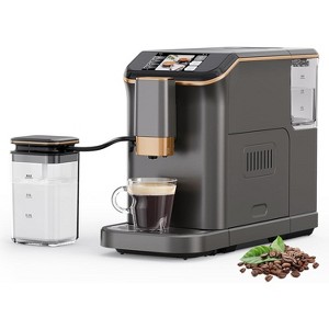 Fully Automatic Espresso Machine 20 Bar, Coffee Machine With Milk Frother Steam Wand，Built-In Grinder, 1.5l Water Tank - 1 of 4