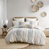 Okak Queen/King 3-Piece Cotton Chenille Printed Bed Duvet Cover Set Mini Set,Comfortable Coverlet Bedding Sets,Machine Washable - 2 of 4