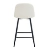 PAGED Modern PU Leather Bar Stools Set of 2, Counter Height Stools with Curved Backs & Metal Legs for Pub, Dining Room, Living Room - 2 of 4