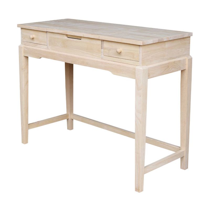 Alexandria Vanity Table with Vanity Bench Unfinished - International Concepts, 3 of 9