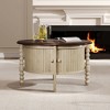 PAGED Vintage Style 2-Tier Wooden Coffee Table with Storage,Mid-Century Cocktail Table End Table Center Table for Living Room - 3 of 4