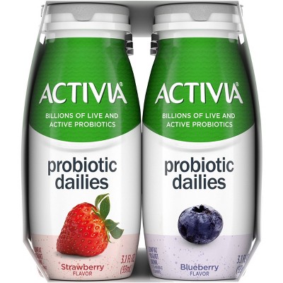 Activia Probiotic Dailies Strawberry &#38; Blueberry Yogurt Drink - 8ct/3.1 fl oz Bottles_1