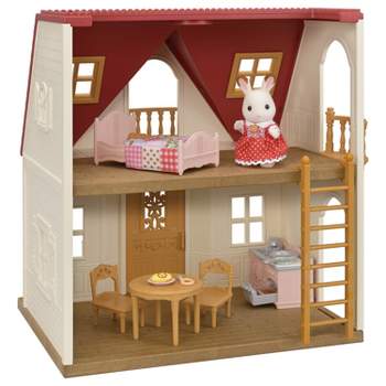 Calico Critters Red Roof Cozy Cottage, Dollhouse Playset with Figure, Furniture and Accessories