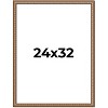 PosterPalooza | Slim Profile Gold Picture Frame - UV Acrylic, Foam Board Backing, Hanging Hardware - 2 of 4