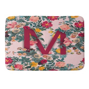 Deny Designs Burcu Korkmazyurek Summer Botanical Monogram Memory Foam Bath Mat - 1 of 4