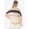 Roaman's Women's Plus Size Multi Crochet Pullover - 3 of 4